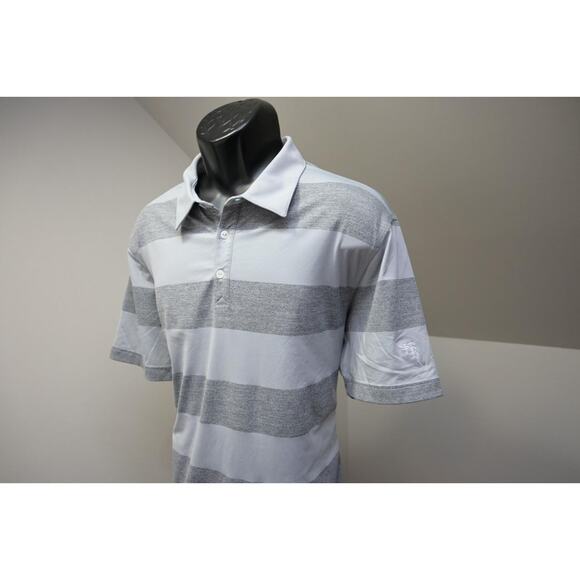Adidas Golf Polo AdiPure Performance Short Sleeve Athletic Golf Shirt Mens Large - Picture 1 of 11